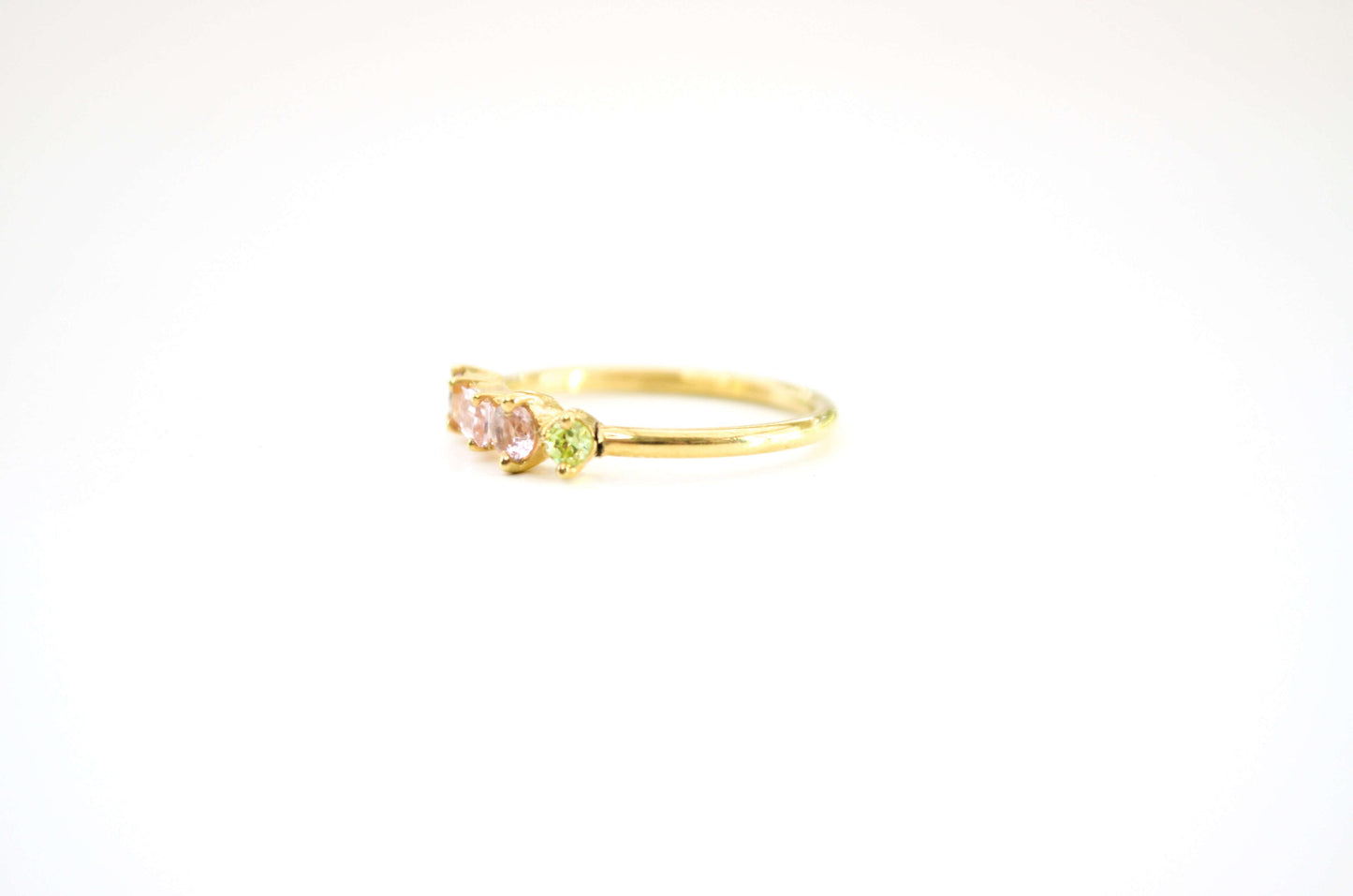 Pink Champagne Cluster Ring, 18k Gold Vermei