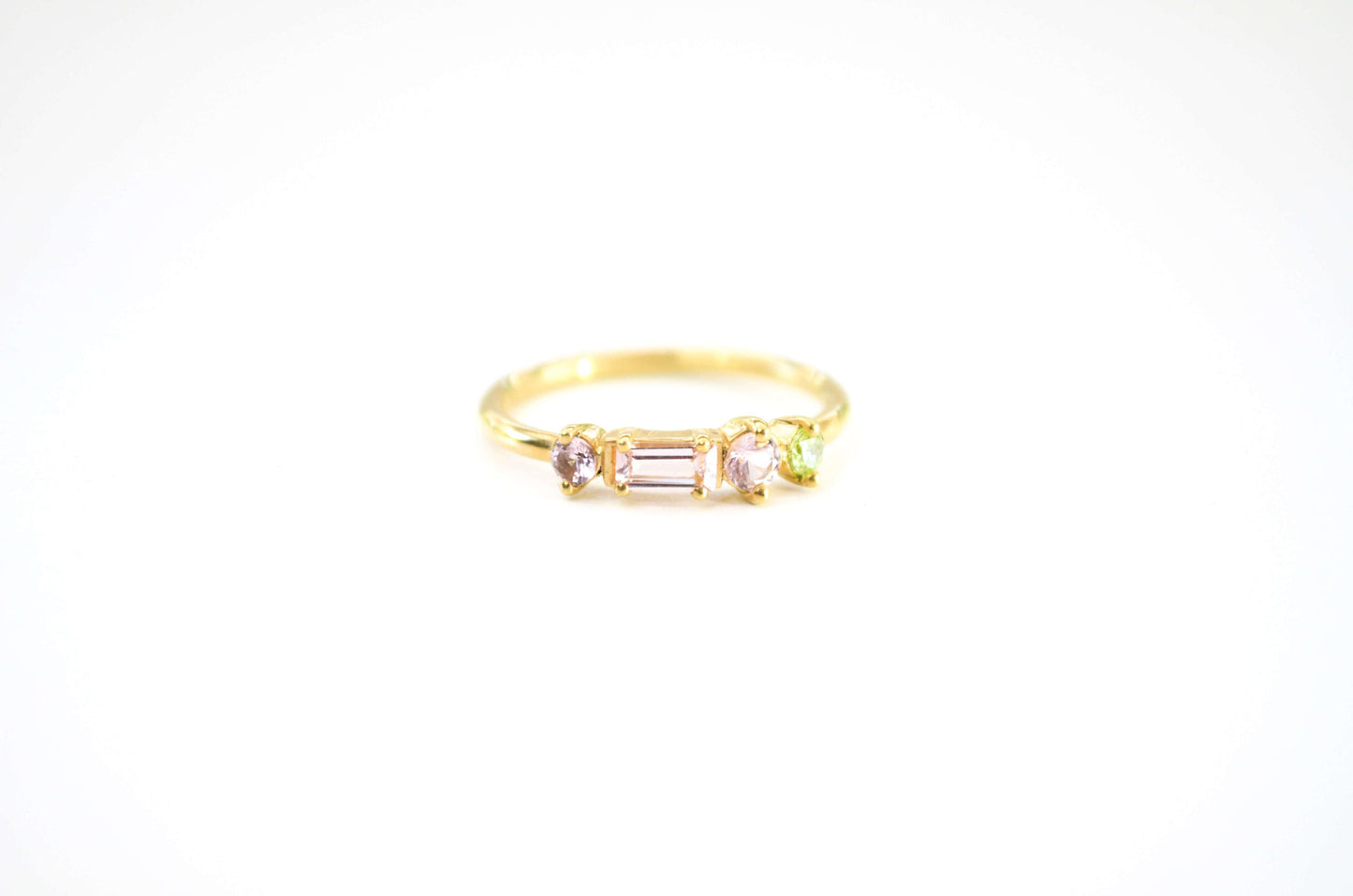 Pink Champagne Cluster Ring, 18k Gold Vermei