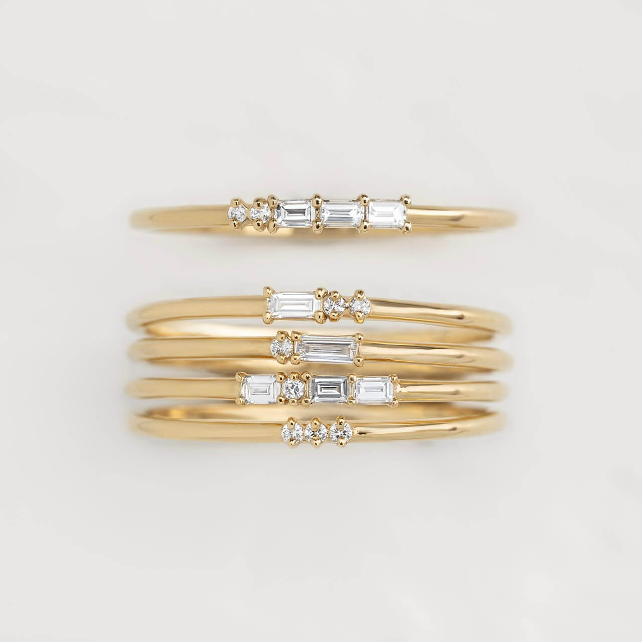 Morse Code Ring, Yellow Gold - Letter "K"
