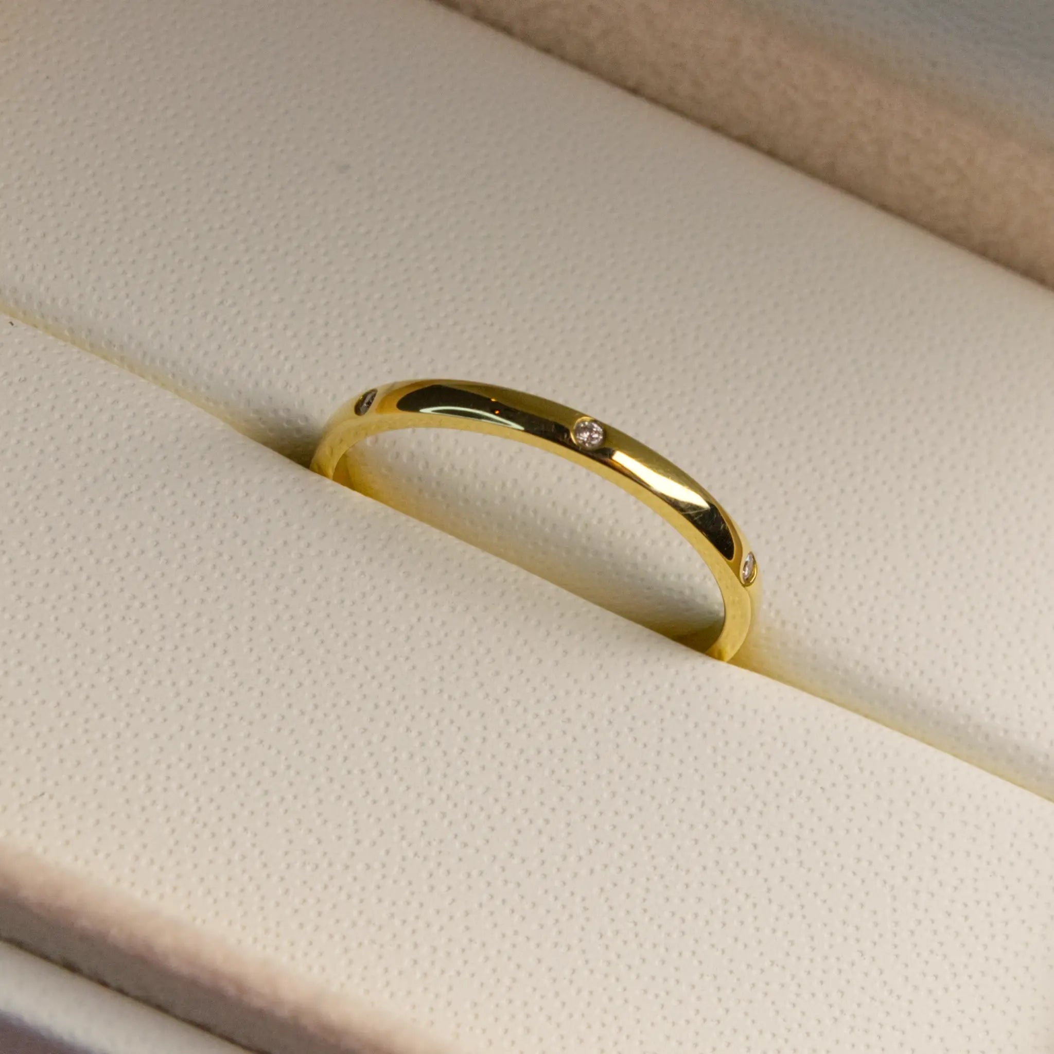 Dainty Spaced Diamond Band