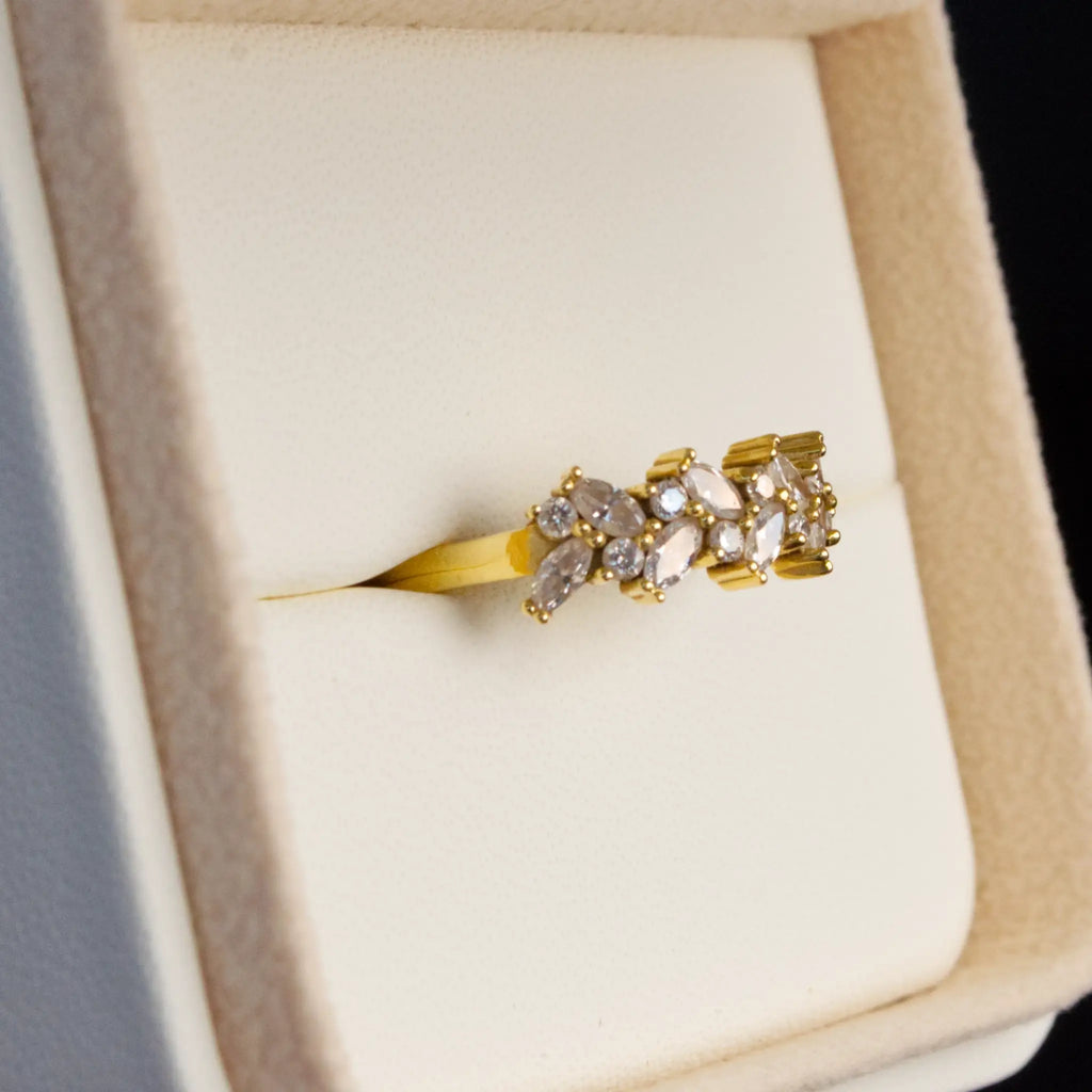 Marquise Eternity band Cluster Ring