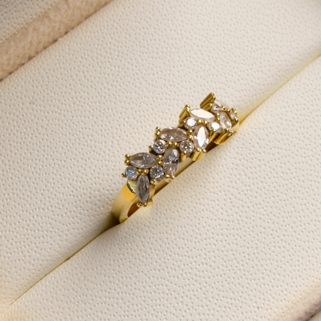 Marquise Eternity band Cluster Ring