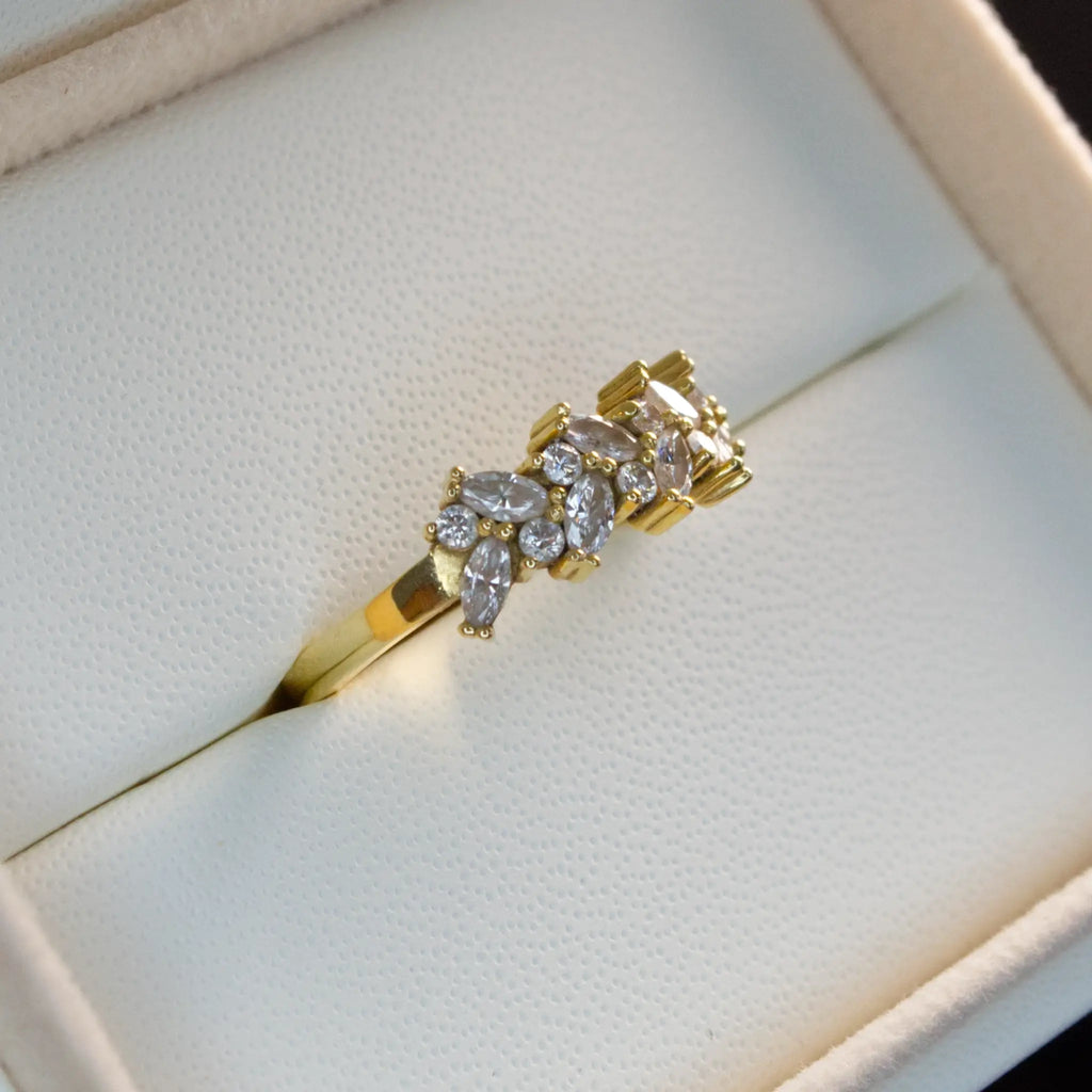 Marquise Eternity band Cluster Ring