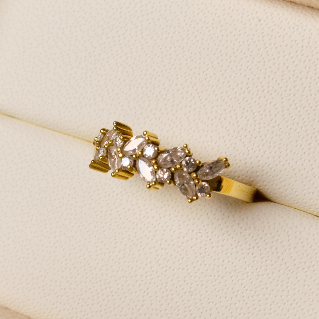 Marquise Eternity band Cluster Ring