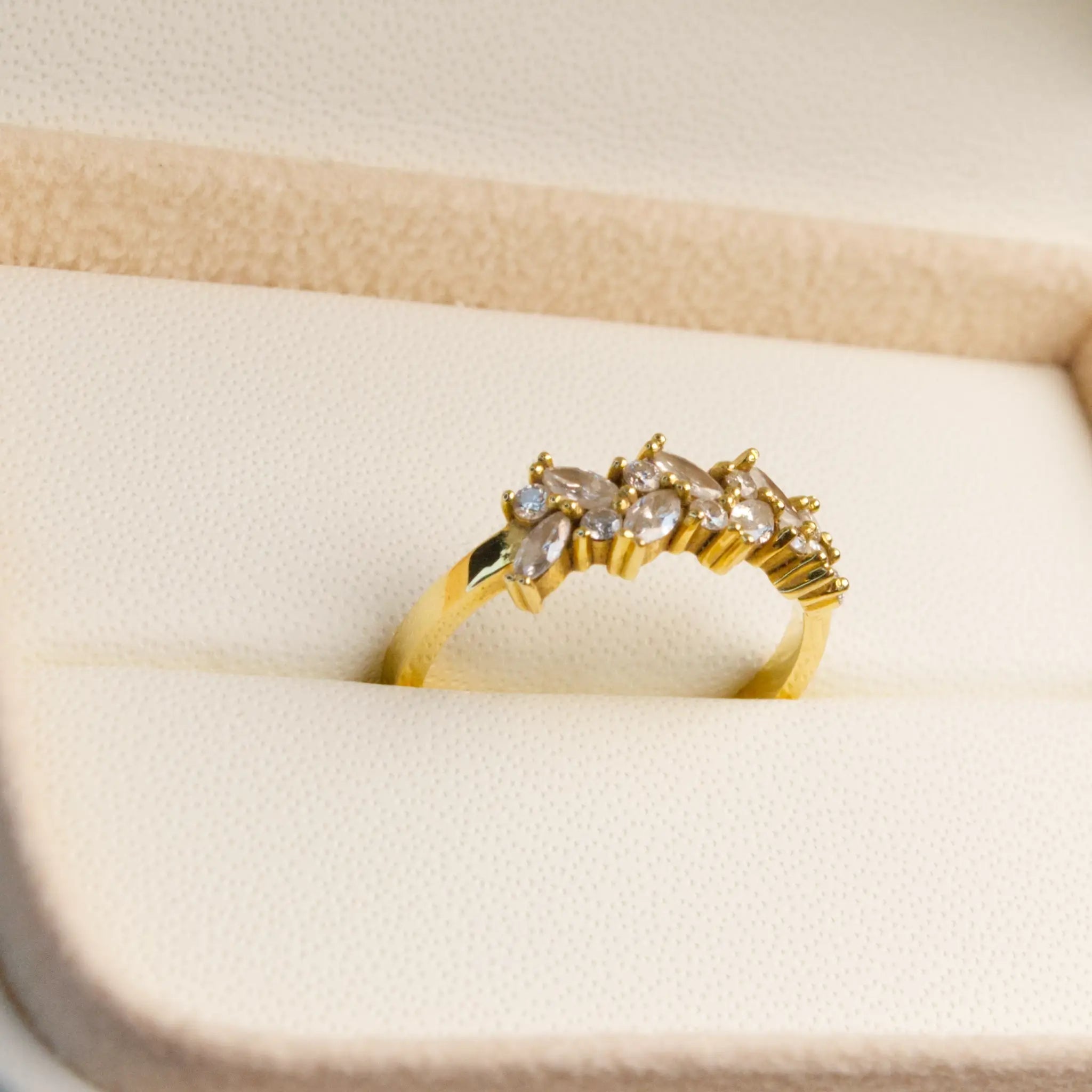 Marquise Eternity band Cluster Ring