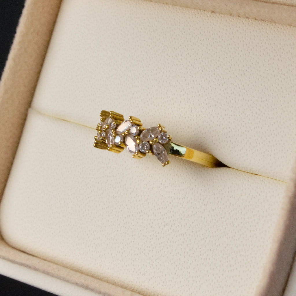 Marquise Eternity band Cluster Ring