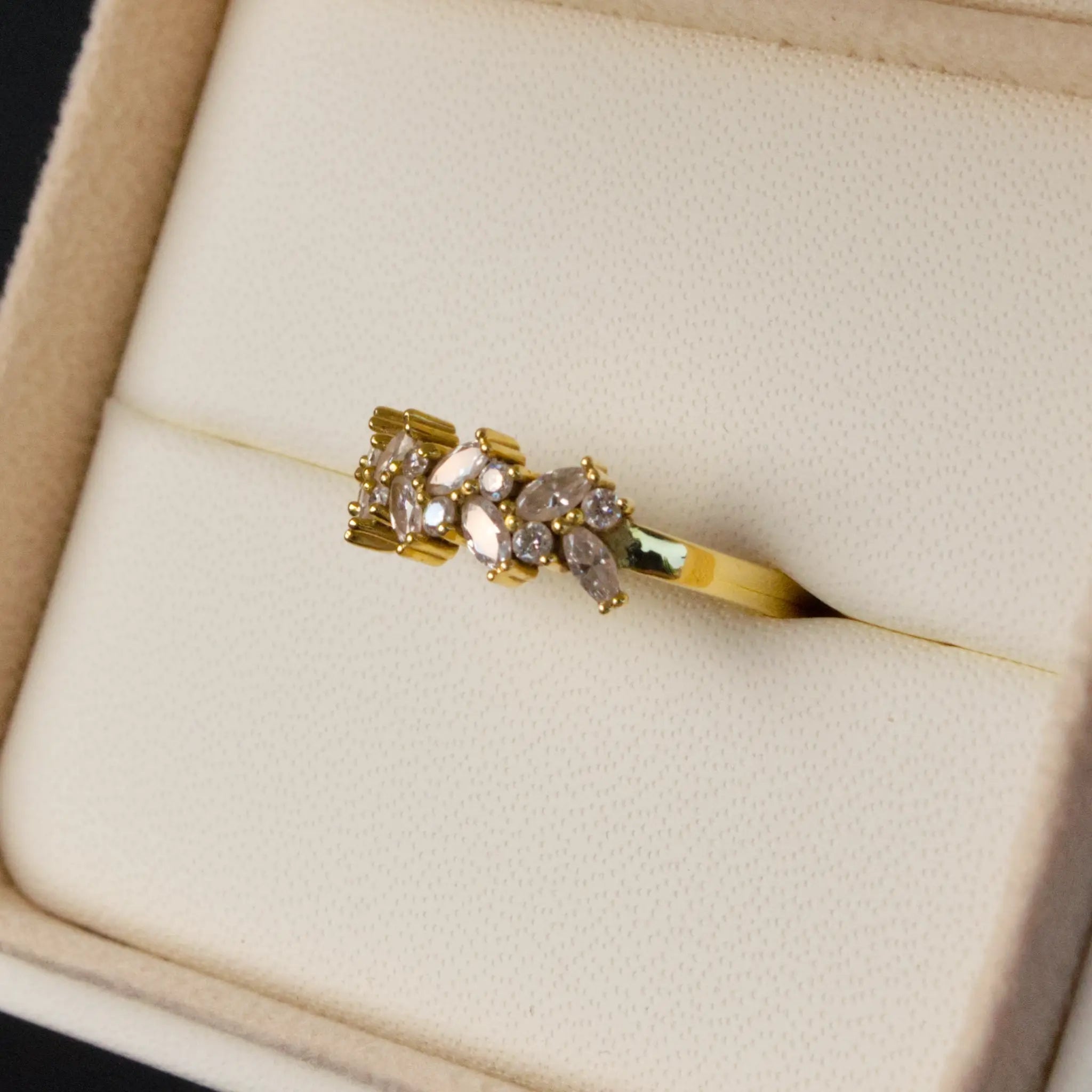 Marquise Eternity band Cluster Ring