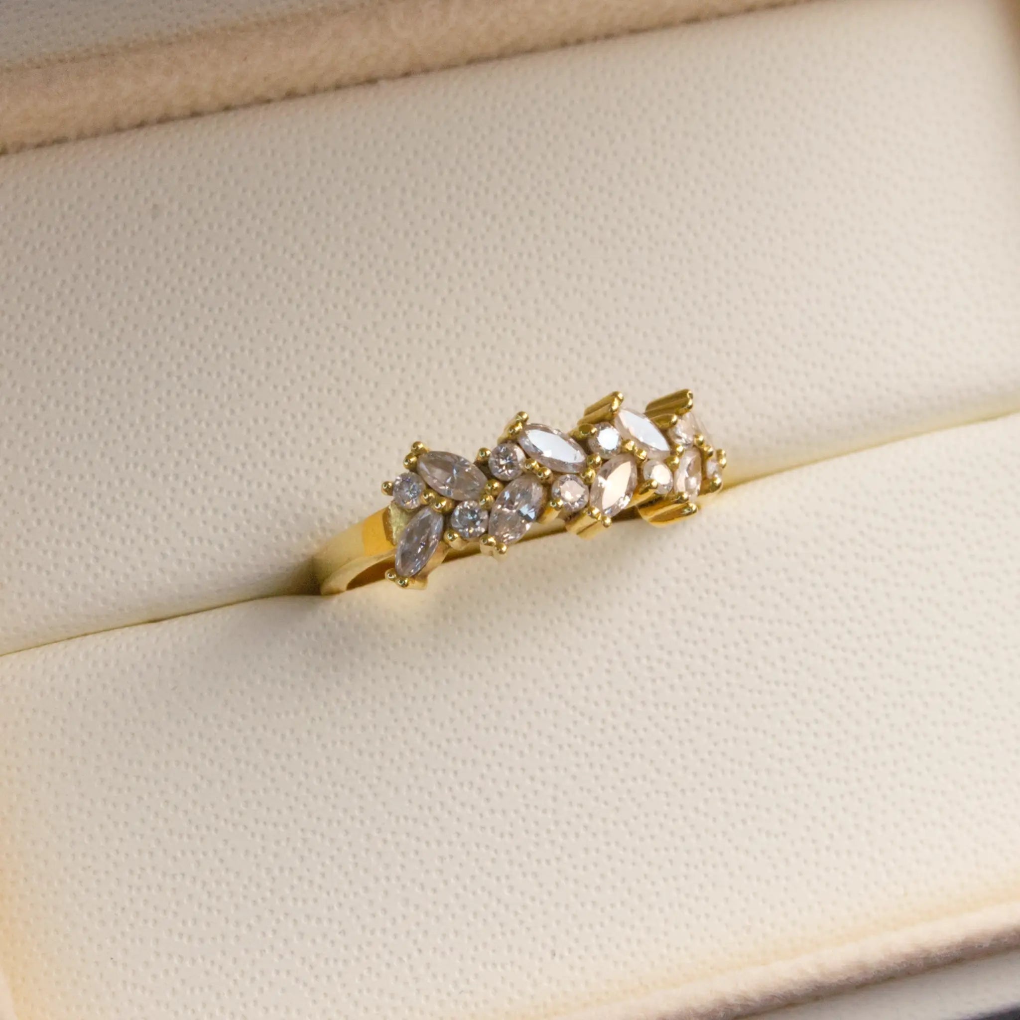 Marquise Eternity band Cluster Ring