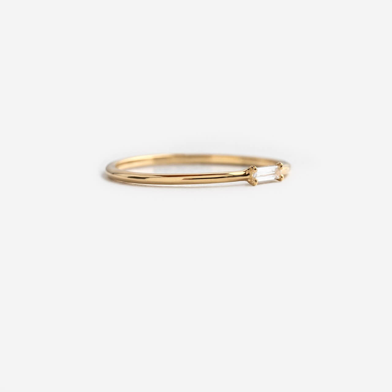 Morse Code Ring, Yellow Gold - Letter "T"