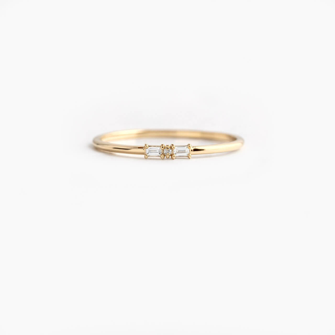 Morse Code Ring, Yellow Gold - Letter "K"