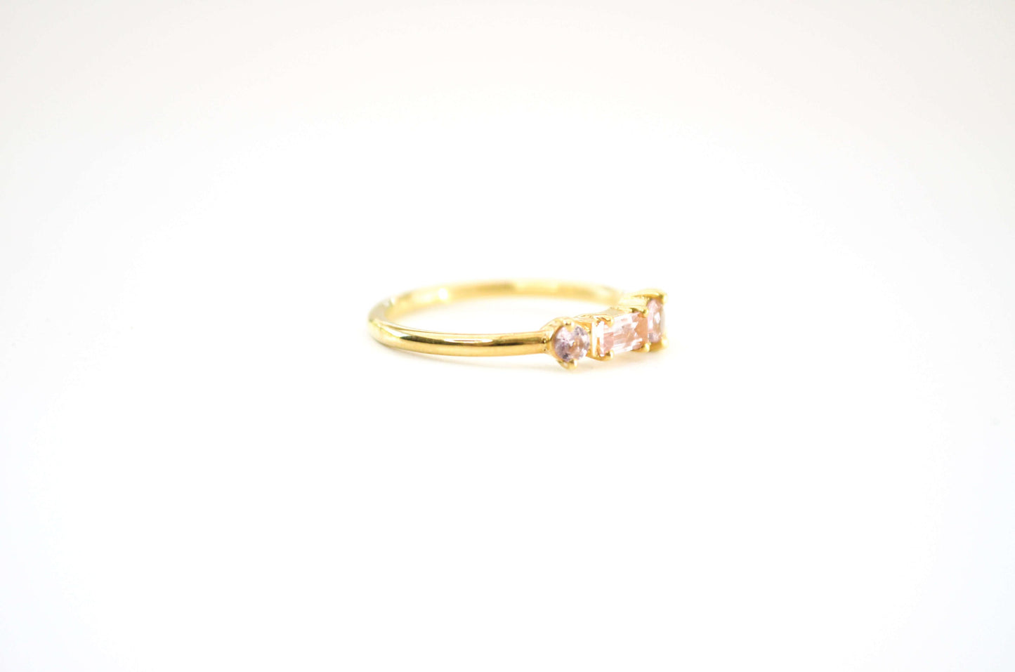 Pink Champagne Cluster Ring, 18k Gold Vermei