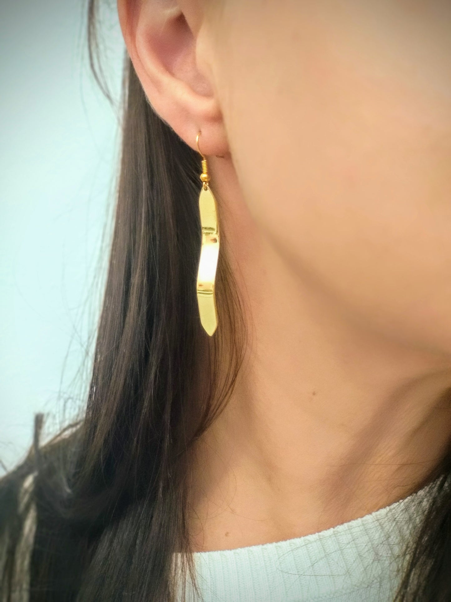 Wave Brass Earrings