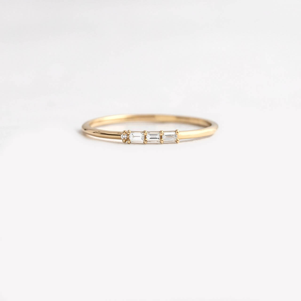 Morse Code Ring, Yellow Gold - Letter "J"