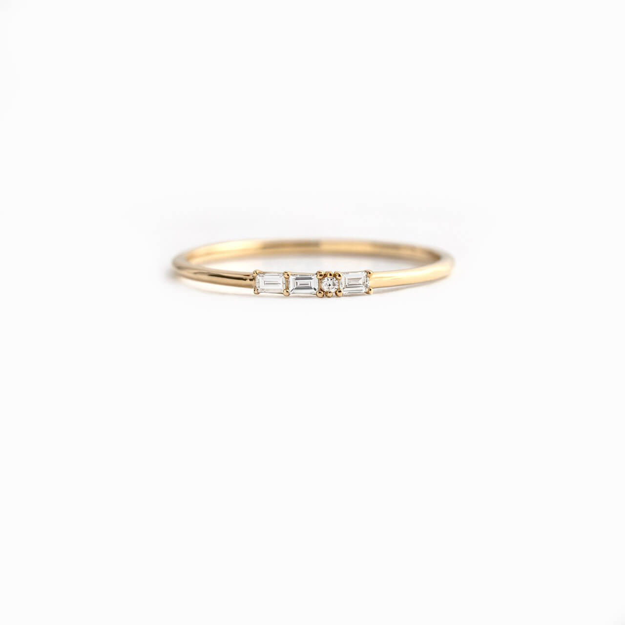 Morse Code Ring, Yellow Gold - Letter "Q"