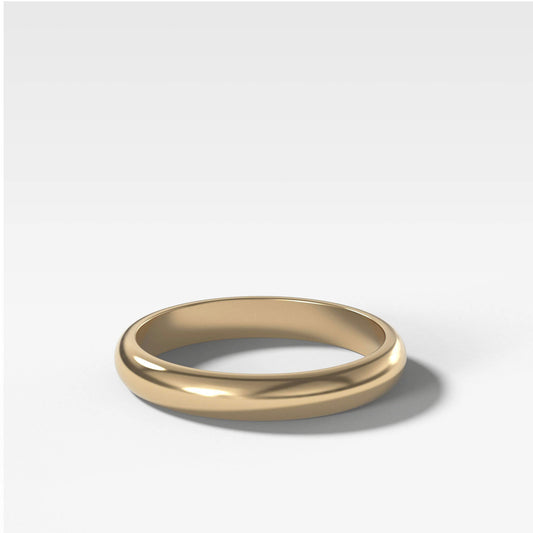 Rounded Classic Band, 9-18K Yellow Gold