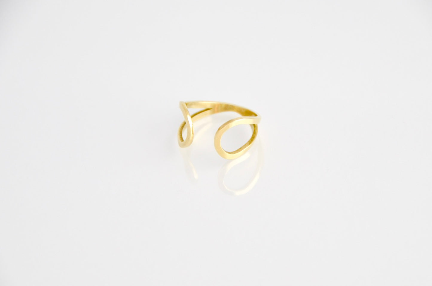 Keeva Outline Wrap Brass Ring