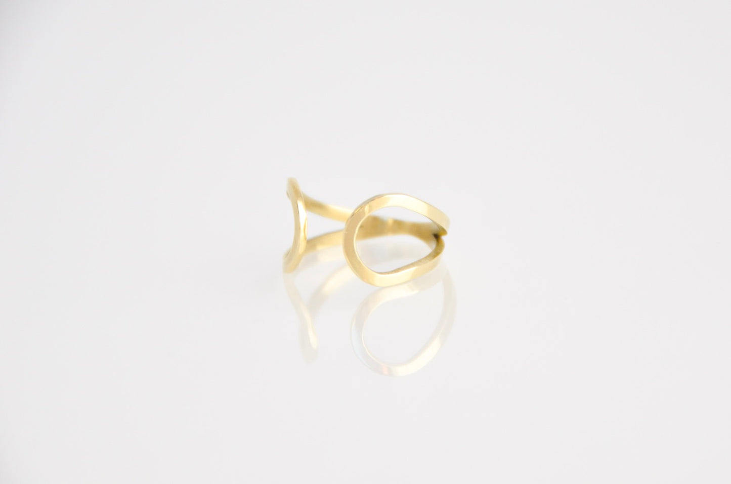 Keeva Outline Wrap Brass Ring