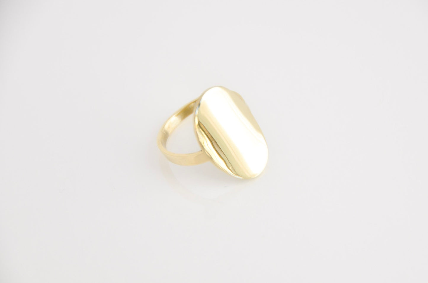 Meira Bold Oval Brass Ring