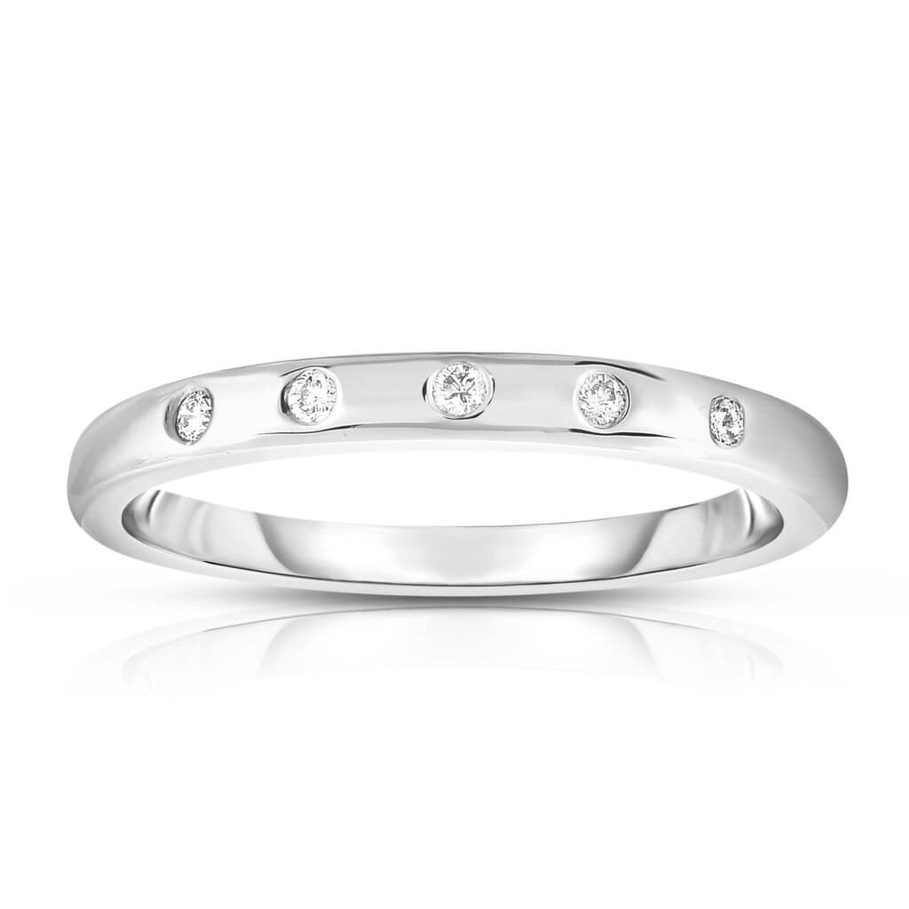 Diamond Moon Ring, 9-18K