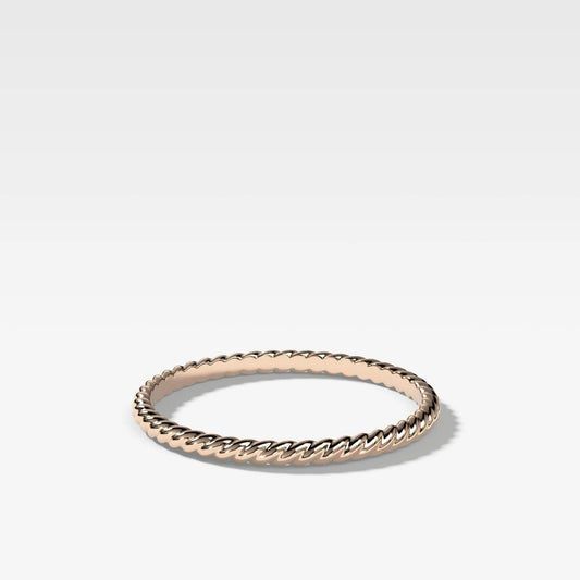 Dainty Twisted Ring, 9-18K Gold