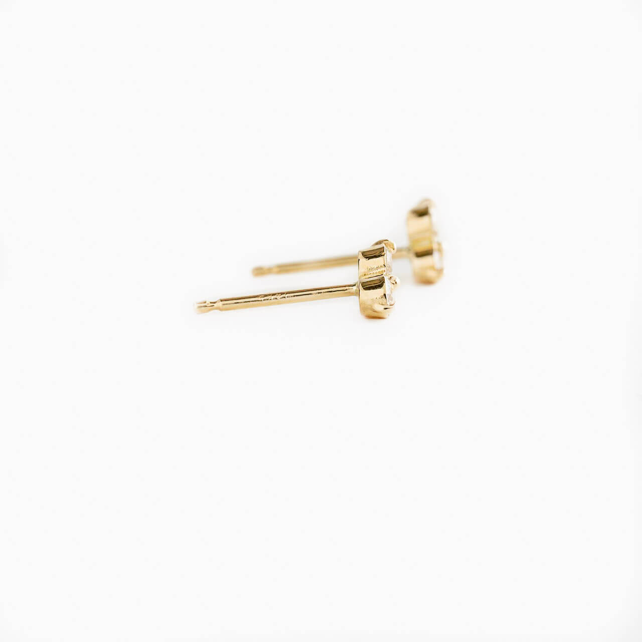 Trio Cluster Earrings, 9-18K Gold